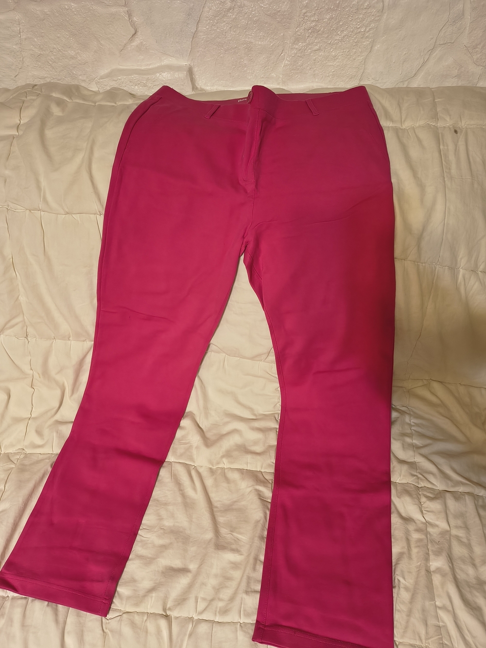Betabrand Hot Pink Boot-Cut Pants